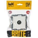 Розетка телевизионная оконечная TV СП Brite РТВ11-0-БрБ механизм бел. IEK BR-A10-O-K01 — изображение 6