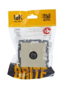 Розетка телевизионная оконечная TV СП Brite РТВ11-0-БрКр механизм беж. IEK BR-A10-O-K10 — изображение 6