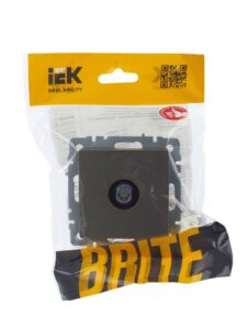 Розетка телевизионная оконечная TV СП Brite РТВ11-0-БрШ механизм шампань IEK BR-A10-O-K37 — изображение 6