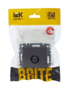 Розетка телевизионная оконечная TV СП Brite РТВ11-0-БрС механизм сталь IEK BR-A10-O-K46 — изображение 6