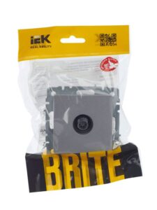 Розетка телевизионная оконечная TV СП Brite РТВ11-0-БрА механизм алюм. IEK BR-A10-O-K47 — изображение 6
