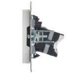 Розетка компьютерная + телевизионная 2-м Brite РТВ/РК12-БрБ RJ45 кат.5E + TV механизм бел. IEK BR-AK20-1-K01 — изображение 5