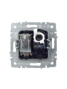 Розетка компьютерная + телевизионная 2-м Brite РТВ/РК12-БрКр RJ45 кат.5E + TV механизм беж. IEK BR-AK20-1-K10 — изображение 8