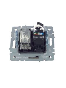 Розетка компьютерная + телевизионная 2-м Brite РТВ/РК12-БрШ RJ45 кат.5E + TV механизм шампань IEK BR-AK20-1-K37 — изображение 7