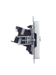 Розетка компьютерная + телевизионная 2-м Brite РТВ/РК12-БрА RJ45 кат.5E + TV механизм алюм. IEK BR-AK20-1-K47 — изображение 2
