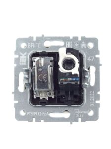 Розетка компьютерная + телевизионная 2-м Brite РТВ/РК12-БрА RJ45 кат.5E + TV механизм алюм. IEK BR-AK20-1-K47 — изображение 8
