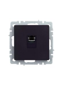 Розетка компьютерная СП RJ45 кат.5E BRITE РК10-БрЧ механизм черн. IEK BR-K10-1-K02 — изображение 7