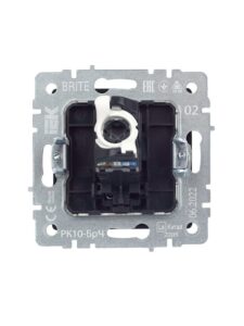Розетка компьютерная СП RJ45 кат.5E BRITE РК10-БрЧ механизм черн. IEK BR-K10-1-K02 — изображение 8