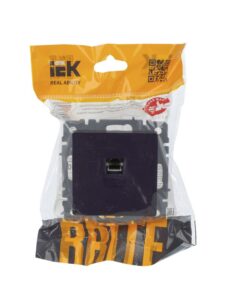 Розетка компьютерная СП RJ45 кат.5E BRITE РК10-БрЧ механизм черн. IEK BR-K10-1-K02 — изображение 6