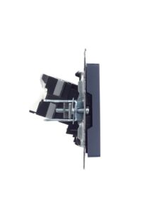 Розетка компьютерная СП RJ45 кат.5E BRITE РК10-БрМ механизм маренго IEK BR-K10-1-K35 — изображение 2