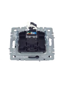 Розетка компьютерная СП RJ45 кат.5E BRITE РК10-БрМ механизм маренго IEK BR-K10-1-K35 — изображение 4