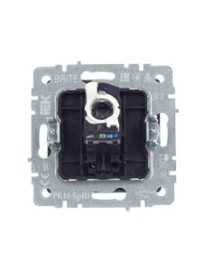 Розетка компьютерная СП RJ45 кат.5E BRITE РК10-БрШ механизм шампань IEK BR-K10-1-K37 — изображение 7