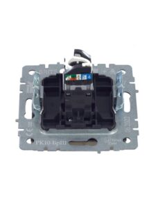 Розетка компьютерная СП RJ45 кат.5E BRITE РК10-БрШ механизм шампань IEK BR-K10-1-K37 — изображение 4