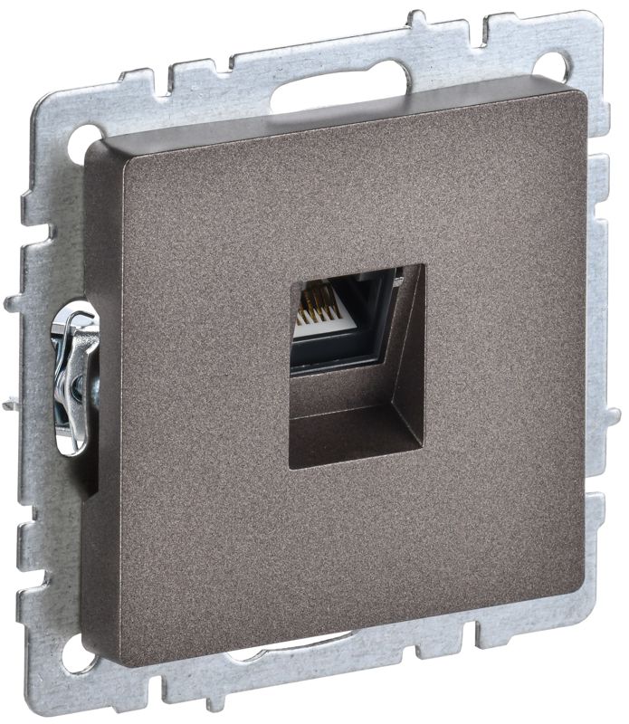 BR-K10-1-K45_1.jpeg Розетка компьютерная СП RJ45 кат.5E BRITE РК10-БрТБ механизм бронза IEK BR-K10-1-K45 — изображение 1