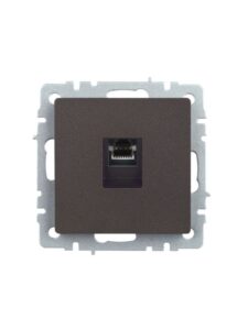Розетка компьютерная СП RJ45 кат.5E BRITE РК10-БрТБ механизм бронза IEK BR-K10-1-K45 — изображение 5