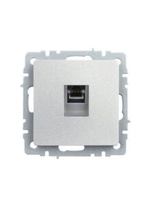 Розетка компьютерная СП RJ45 кат.5E BRITE РК10-БрА механизм алюм. IEK BR-K10-1-K47 — изображение 7