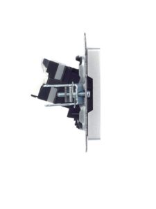 Розетка компьютерная СП RJ45 кат.5E BRITE РК10-БрА механизм алюм. IEK BR-K10-1-K47 — изображение 2