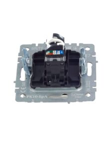 Розетка компьютерная СП RJ45 кат.5E BRITE РК10-БрА механизм алюм. IEK BR-K10-1-K47 — изображение 4