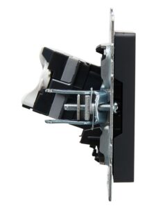 Розетка компьютерная СП RJ45 кат.5E BRITE РК10-БрГ механизм графит IEK BR-K10-1-K53 — изображение 5