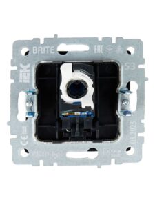 Розетка компьютерная СП RJ45 кат.5E BRITE РК10-БрГ механизм графит IEK BR-K10-1-K53 — изображение 3