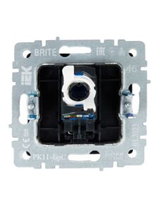 Розетка компьютерная СП RJ45 кат.6 BRITE РК11-БрС механизм сталь IEK BR-K10-2-K46 — изображение 4