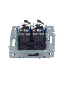Розетка компьютерная двойн. СП RJ45 кат.5E BRITE РК10-2-БрЧ механизм черн. IEK BR-K20-1-K02 — изображение 8