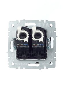 Розетка компьютерная двойн. СП RJ45 кат.5E BRITE РК10-2-БрШ механизм шампань IEK BR-K20-1-K37 — изображение 8