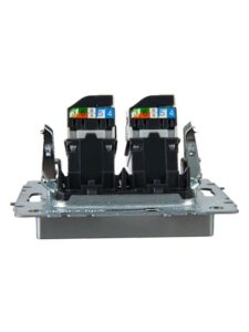 Розетка компьютерная двойн. СП RJ45 кат.5E BRITE РК10-2-БрА механизм алюм. IEK BR-K20-1-K47 — изображение 4