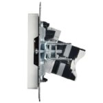 Розетка двойная СП RJ11+RJ45 кат.5E BRITE РК/Т12-БрБ механизм бел. IEK BR-KT20-O-1-K01 — изображение 3