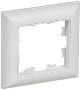 Рамка 1-м BRITE РУ-1-БрАБ арктич. бел./бел. IEK BR-M12-12-K91
