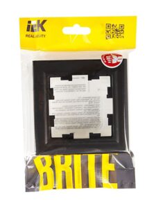 Рамка 1-м IP44 BRITE РУ-1-БрЧ-44 черн. IEK BR-M12-44-K02 — изображение 4