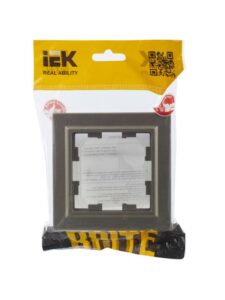 Рамка 1-м IP44 BRITE РУ-1-БрШ-44 шампань IEK BR-M12-44-K37 — изображение 4