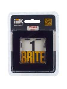 Рамка 1-м BRITE РУ-1-2-БрЧ стекло черн. IEK BR-M12-G-K02 — изображение 2