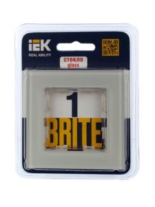 Рамка 1-м BRITE РУ-1-2-БрВа стекло ванильн. IEK BR-M12-G-K10 — изображение 4