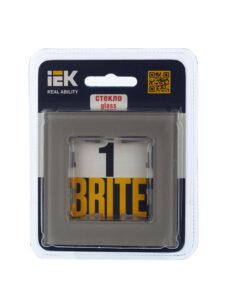 Рамка 1-м BRITE РУ-1-2-БрД стекло дым. IEK BR-M12-G-K30 — изображение 2