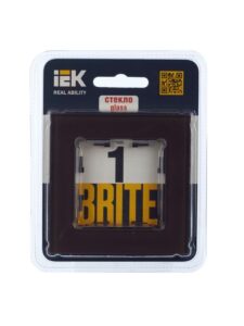 Рамка 1-м BRITE РУ-1-2-БрТБ стекло темн. бронза IEK BR-M12-G-K45 — изображение 7