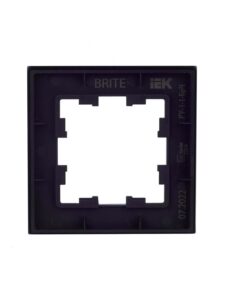Рамка 1-м BRITE РУ-1-1-БрЧ металл черн. IEK BR-M12-M-K02 — изображение 3