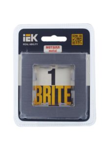 Рамка 1-м BRITE РУ-1-1-БрА металл алюм. IEK BR-M12-M-K47 — изображение 4
