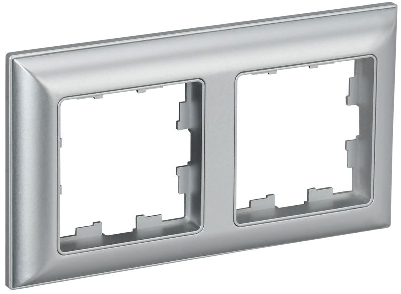 BR-M22-12-K47_1.jpeg Рамка 2-м BRITE РУ-2-Бр алюм./алюм. IEK BR-M22-12-K47 — изображение 1