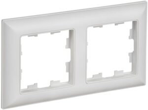 Рамка 2-м BRITE РУ-2-БрАБ арктич. бел./бел. IEK BR-M22-12-K91