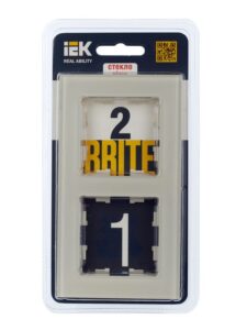 Рамка 2-м BRITE РУ-2-2-БрВа стекло ванильн. IEK BR-M22-G-K10 — изображение 4