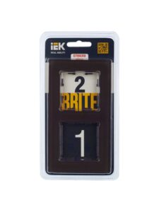 Рамка 2-м BRITE РУ-2-2-БрТБ стекло темн. бронза IEK BR-M22-G-K45 — изображение 4