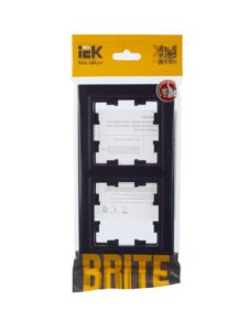 Рамка 2-м BRITE РУ-2-БрЧ черн. IEK BR-M22-K02 — изображение 4