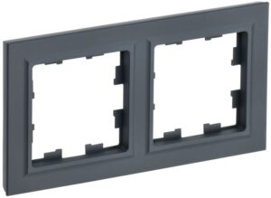 Рамка 2-м BRITE РУ-2-БрГ графит IEK BR-M22-K53