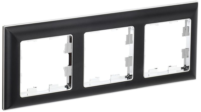 BR-M32-12-2-K23_1.jpeg Рамка 3-м BRITE РУ-3-Бр хром/черн. IEK BR-M32-12-2-K23 — изображение 1