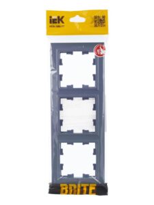 Рамка 3-м BRITE РУ-3-БрМ маренго IEK BR-M32-K35 — изображение 4
