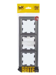 Рамка 3-м BRITE РУ-3-БрС сталь IEK BR-M32-K46 — изображение 4