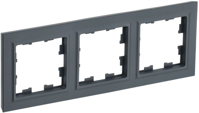 BR-M32-K53_1.jpeg Рамка 3-м BRITE РУ-3-БрГ графит IEK BR-M32-K53 — изображение 1