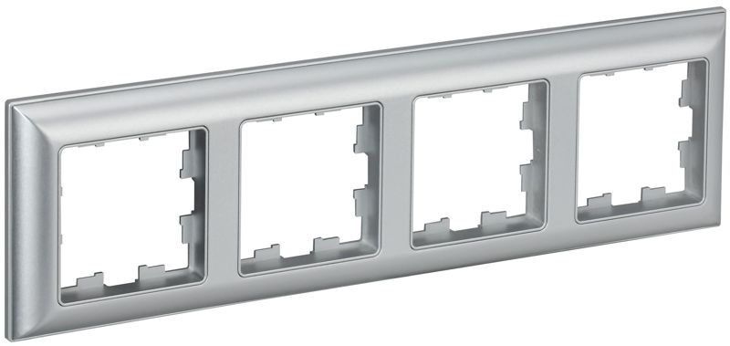 BR-M42-12-K47_1.jpeg Рамка 4-м BRITE РУ-4-Бр алюм./алюм. IEK BR-M42-12-K47 — изображение 1