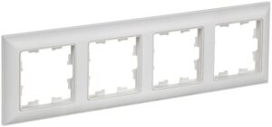 Рамка 4-м BRITE РУ-4-БрАБ арктич. бел./бел. IEK BR-M42-12-K91